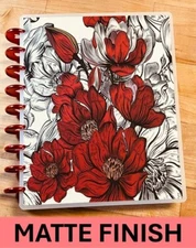 MATTE Wild Flowers Cover Set 4 use with Classic HAPPY Planner-