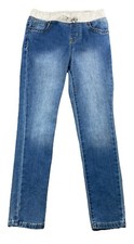 Girls' Mid-Rise Knit Waist Pull-On Skinny Jeans - Cat  Jack 6