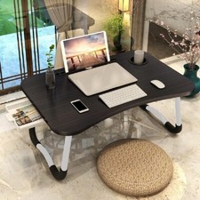Mesa De Ordenador Escritorio Para Cama Laptop Portatil Plegable Color Marr n NEW