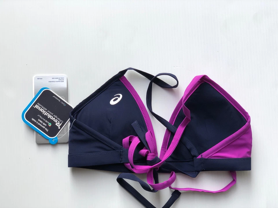 Top de bikini reversible Kanani púrpura talla M de ASICS para mujer Foto 4 de 4