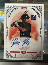 DAVIS DIAZ 2022 ONYX VINTAGE EXTENDED BASEBALL BLUE INK AUTO /400