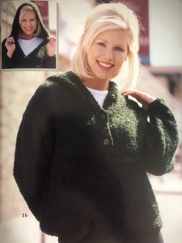 Carefree Sweaters Knit Knitting Patterns Book Hooded Pullover Cardigan Vest ++++ - Picture 3 of 11