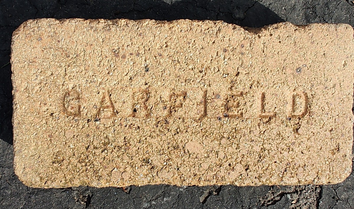 OLD VTG antique Brick reclaimed Stamped GARFIELD | eBay