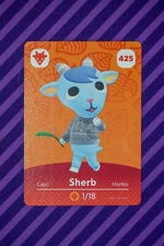 Sherb #425 - Series 5 (NA/US) - Animal Crossing Amiibo Card - Never Scanned