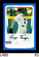 1-2011 BOWMAN CHROME DRAFT BLUE REFRACTOR USA KEEGAN THOMPSON CUBS /199 QTY