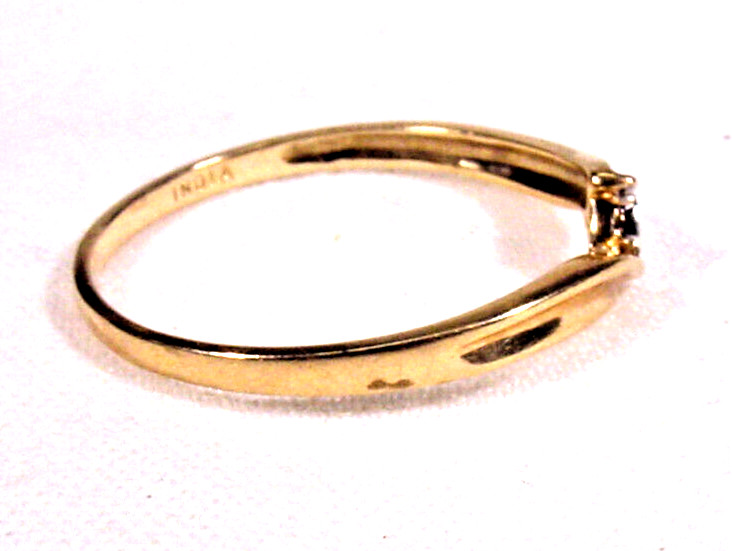 Solitaire Natural Diamond Engagement Ring 10K yel… - image 5