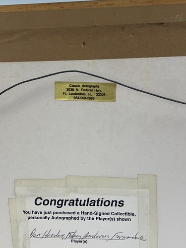 NFL Miami Dolphins '72 squadra imbattuta Den Herder/Kolen/Anderson/Fernandez con certificato di autenticità - Foto 8 di 9