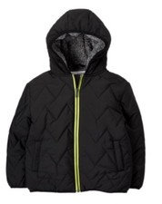 NWT GYMBOREE EPIC DIG BOYs Black WINTER PUFFER COAT HOODED Xs 4