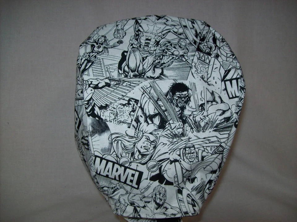 Men/Women Surgical Scrub Cap Lined Comic  100% Cotton - Image 3 of 3