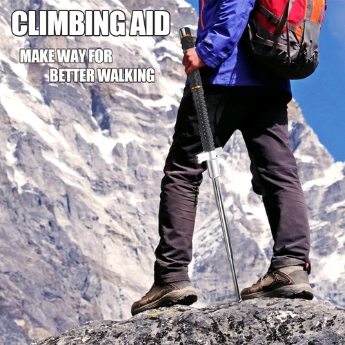 Selbstverteidigung Automatic Einziehbarer Wanderstick Trekking Wanderstöcke - Bild 11 von 13