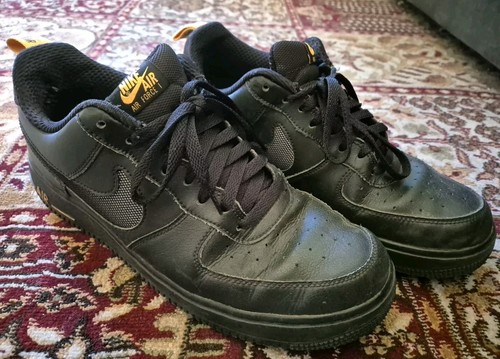 NIKE AIR FORCE 1 2020 YELLOW & BLACK MENS TRAINERS SNEAKERS SHOES UK 11 US 12