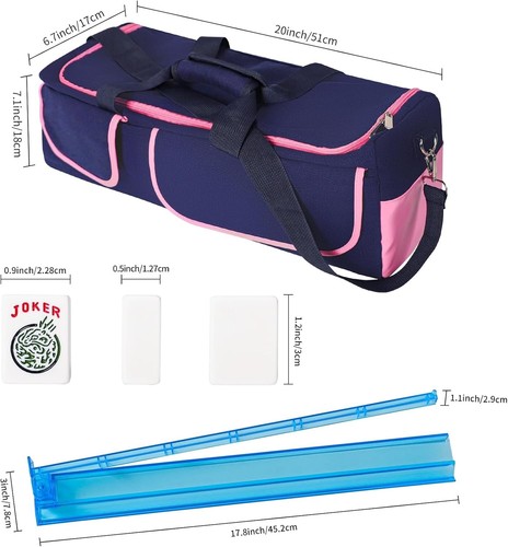 166 Durable American Mahjong Tiles with Organizer Bag and Essential Accessories - Picture 6 of 12