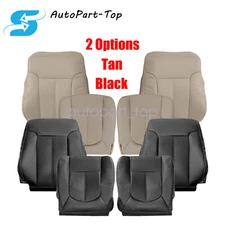 For 2011-2016 Ford F-250 Leather AC Seat Cover Driver & Passenger Bottom & Top