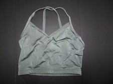 NWOT Gray Silver Spandex camisole bra top Ladies Small crisscross straps