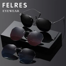 Clip On Flip Up Polarized Sunglasses Men Women Outdoor Driving Glasses UV400 