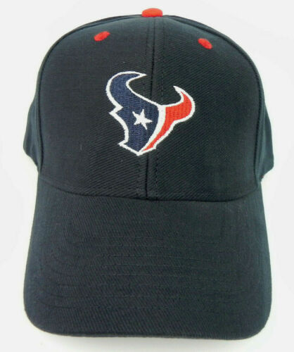 HOUSTON TEXANS NFL FOOTBALL NAVY BLUE REEBOK REPLICA ADJUSTABLE CAP HAT NEW! - Picture 1 of 5