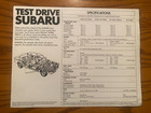 Early 1970's Subaru Front Wheel Drive Sales Brochure - Full Line - Single Page — photo 2