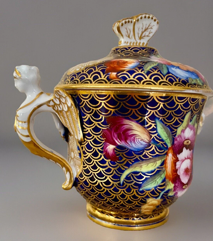 Antiguo patrón de taza de chocolate Spode de porcelana #1166 ultra raro Foto 2 de 4