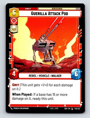 Aggression Cunning Guerrilla Attack Pod Rebel Vehicle Walker Unit Ground Grit 6C