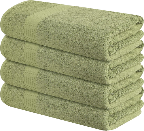 Pack of 4 XL Bath Towels 30 X 60 Inches, Extra Large, 100% Cotton, Heavy Weight, - Picture 8 of 12