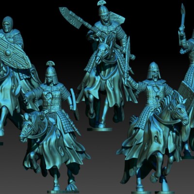 Set of 6 Dead Traitors - Riders - Kzk Minis/middle earth/miniature