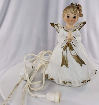 菓子 Light Angels Vintage Angel Praying Nightlight Christmas Japan Ceramic | eBay