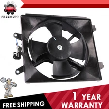 1x For 2001-05 Honda Civic Left Side AC Condenser&Radiator Cooling Fan Assembly