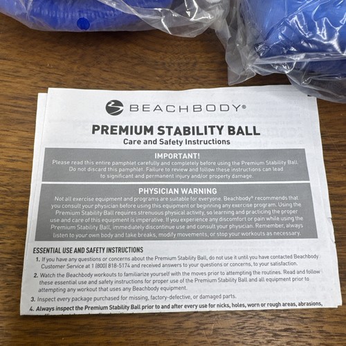 Beachbody Premium Stability Exercise Ball +Air Pump- New! - 第 2/4 張圖片