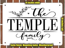 Temple Family Decorative Metal Door or Wall Plaque (Style 2)