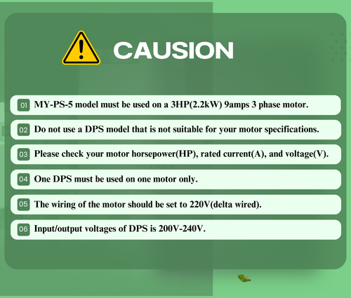 Single to 3 Phase Converter, Use 3HP(2.2kW) 9A Motor 200V-240V Only, MY-PS-5 - Bild 6 von 8