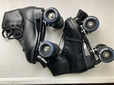 C SEVEN C7 Retro Quad Roller Skates, Youth 2 Size 2 , Black, Open Box