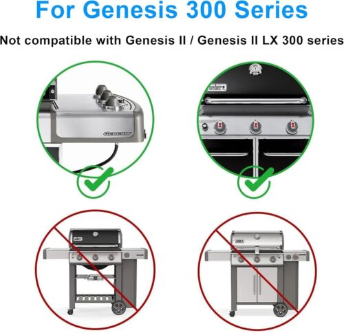2 Pack Cooking Grates Steel Grill Parts for Weber Genesis 300 Series E330 E310.. - Picture 3 of 7