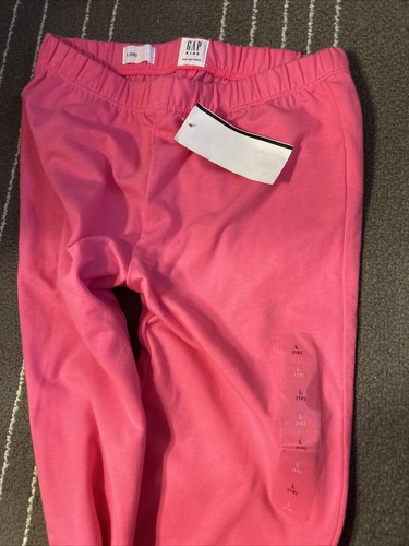 NWT Lot of (2) Gap Girls Pink Striped Cotton Leggings Sz L (10) - Picture 4 of 5