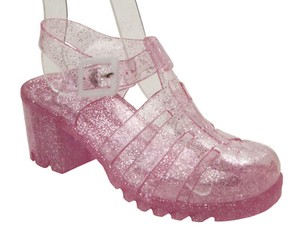 pink sparkly jelly shoes