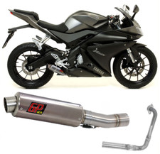 scarico completo omologato ece gp gun arrow inox yamaha yzf-r 125 2015 15