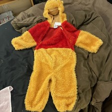 Disney Store Winnie The Pooh Hooded Costume Halloween Bear Suit Size 24Mo Mint