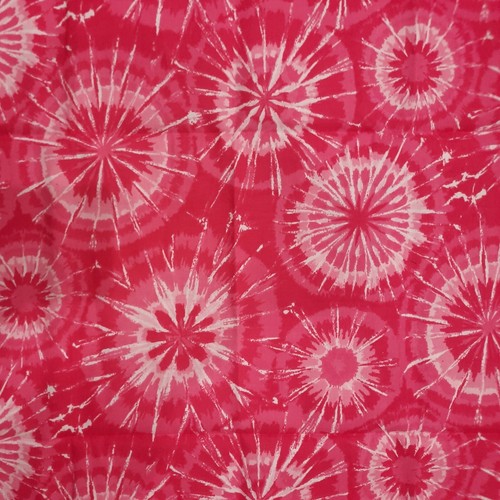 Quilting Fabric 43" X 28" Springs Creative CP 38381 Tie Dye Hot Pink Cotton