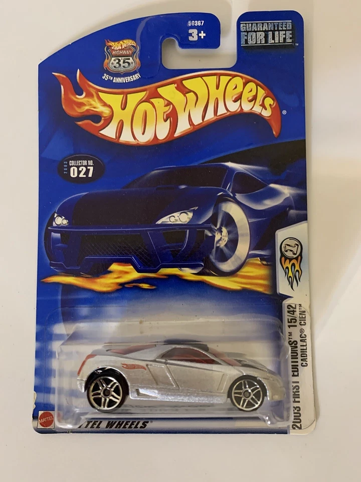 Nuevo Cadillac Cien #027 Mattel Hot Wheels 2003 primeras ediciones 15/42 Foto 3 de 4