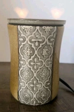 Scentsy Wax Warmer Moroccan Stencil Crackle #29921 Works! 