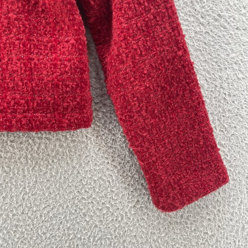 Mia Belle Girls Skirt Jacket Set 6 Red Boucle Wool Tulle Sparkle Preppy Holiday - Picture 5 of 15