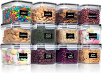 Vorratsdosen Set 4 StüCk Luftdicht Bpa-Frei FüR MüSli Mehl Zucker KüChe