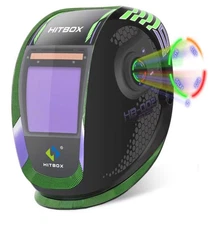 New Hitbox  HB-002 Welding Helmet Mask auto-darkening, black and green
