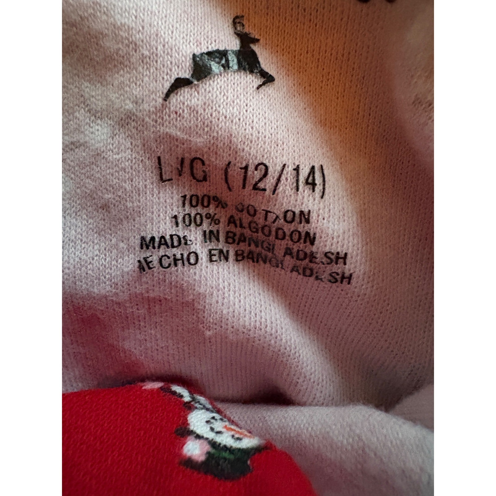 White Stag Womens Red Snowman Print Turtleneck Size L 12 14