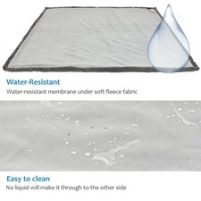 Waterproof Fleece Blanket Sherpa Reversible Throw for Couch Sofa Bed Cover 50x60