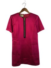 GUCCI Short-Sleeved Dress 42 Pink