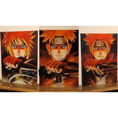 Minato Namikaze, Naruto, & Boruto Uzumaki 3D Lenticular Motion Anime Poster
