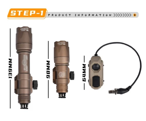 WADSN M300A&M600C 战术手电筒无标记带 AXON 开关双功能套装 - 第 7 张/共 19 张