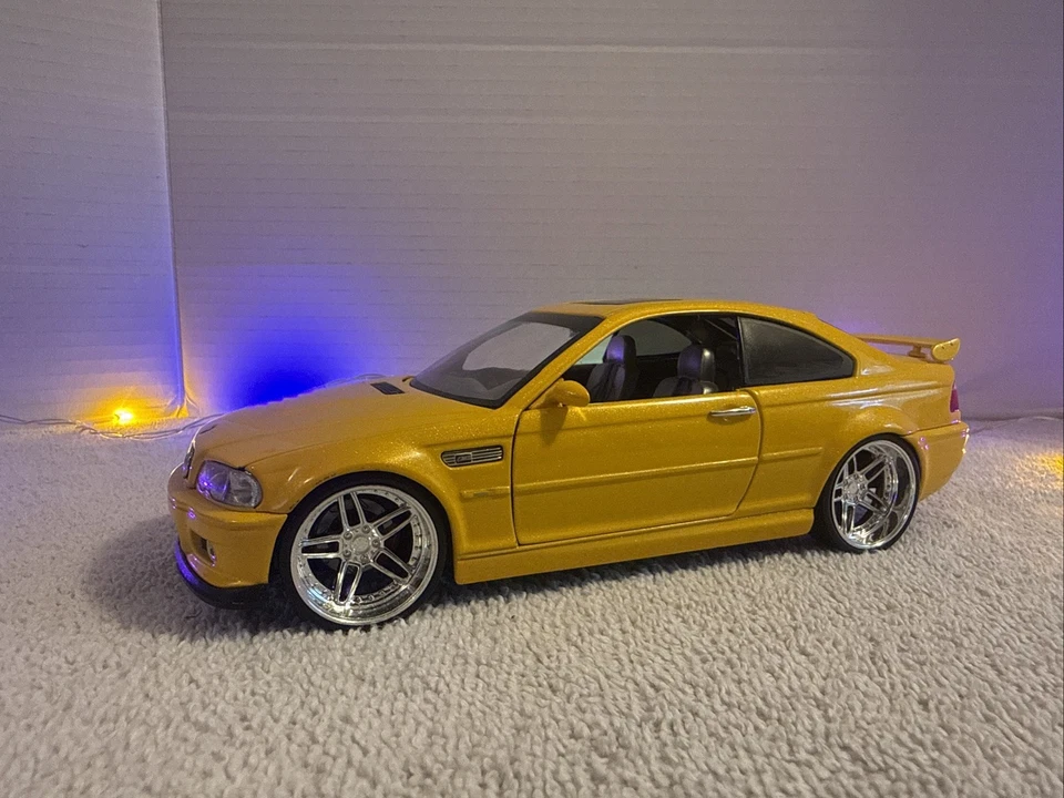 JADA 1/24 EURO-SPEC YELLOW  BMW AC SCHNITZER S3 USED VERY NICE NO BOX - Image 2 of 4