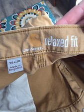 Carhartt Rugged Flex Relaxed Fit Canvas Work Pants Size 38 X 30 BN2517-M Brown