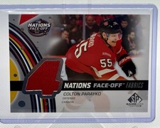 25-26 2025-26 SP Game Used Colton Parayko 4 Nations Face-Off JERSEY #4N-CP Blues